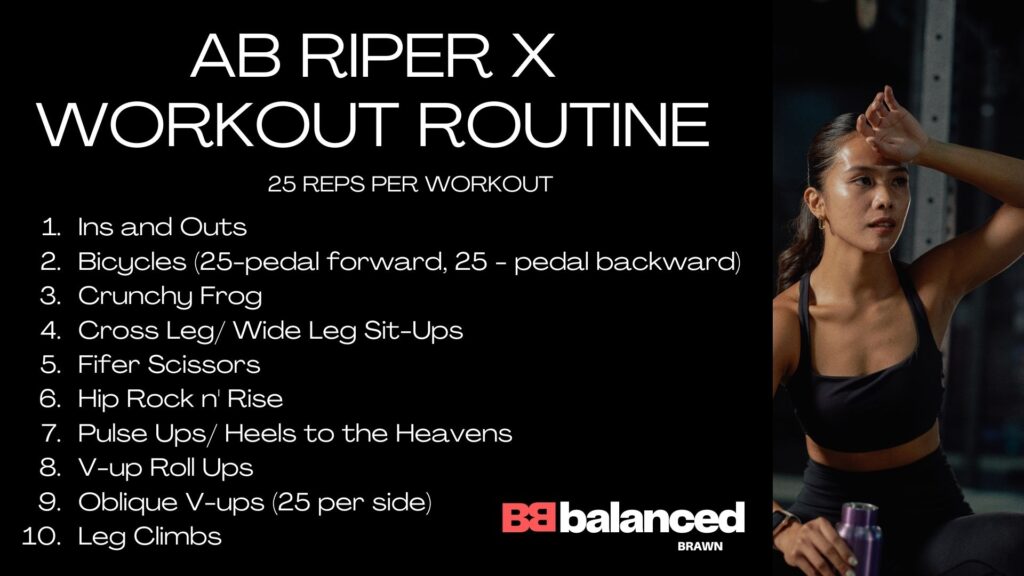 Ab Ripper X, Ab Ripper X Workout, Ab Ripper X workout Routine, p90x workout chest and back, p90x workout routine, balanced brawn, balancecf, brawn, balancecbrawn